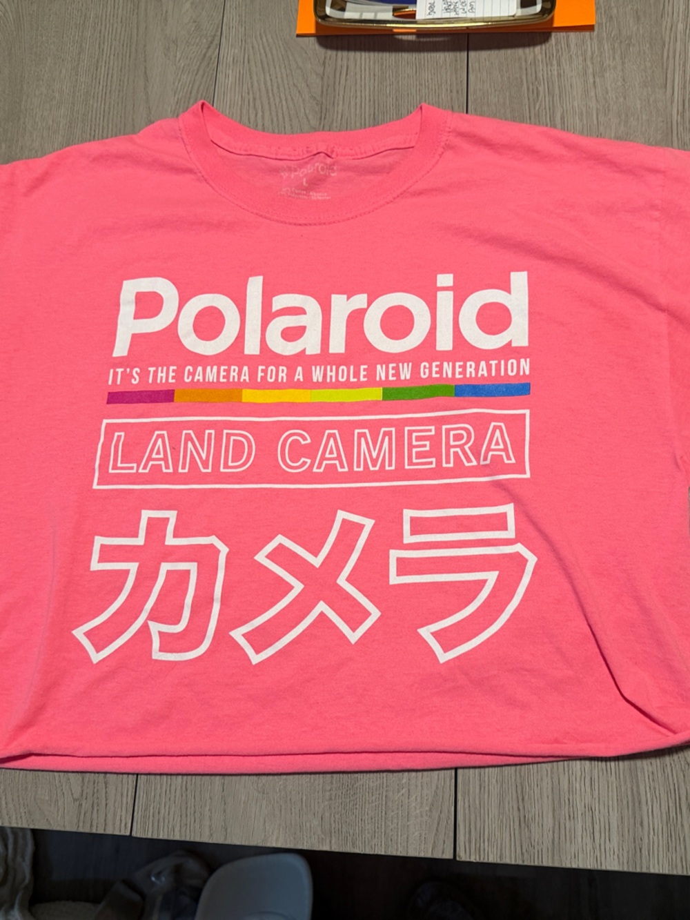 Polaroid Hot Pink Graphic Short Sleeve Tee